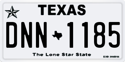 TX license plate DNN1185