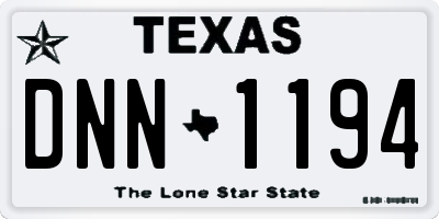 TX license plate DNN1194