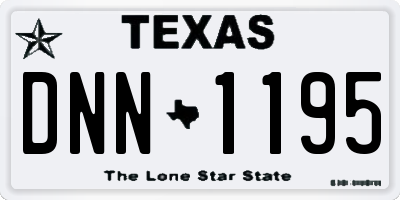 TX license plate DNN1195