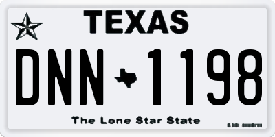 TX license plate DNN1198