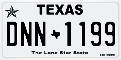 TX license plate DNN1199