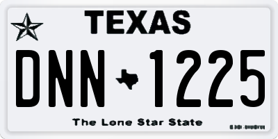 TX license plate DNN1225