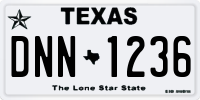 TX license plate DNN1236