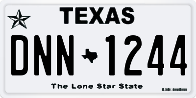 TX license plate DNN1244