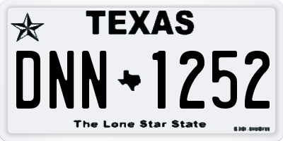 TX license plate DNN1252