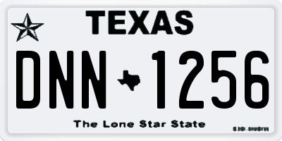 TX license plate DNN1256