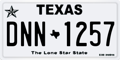 TX license plate DNN1257