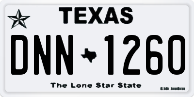 TX license plate DNN1260