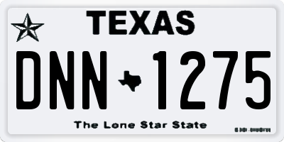 TX license plate DNN1275