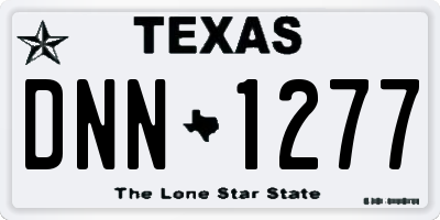TX license plate DNN1277