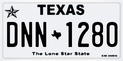 TX license plate DNN1280