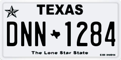 TX license plate DNN1284