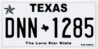 TX license plate DNN1285