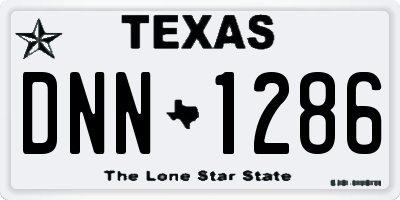 TX license plate DNN1286