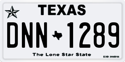 TX license plate DNN1289