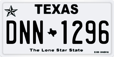TX license plate DNN1296