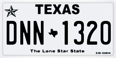 TX license plate DNN1320