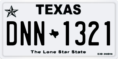 TX license plate DNN1321