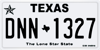 TX license plate DNN1327