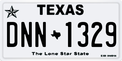 TX license plate DNN1329