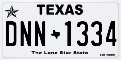 TX license plate DNN1334
