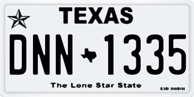 TX license plate DNN1335