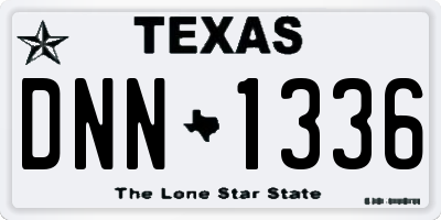 TX license plate DNN1336