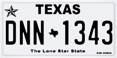 TX license plate DNN1343