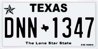 TX license plate DNN1347