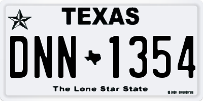 TX license plate DNN1354