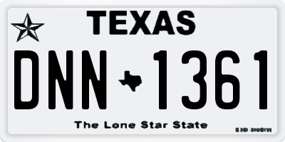 TX license plate DNN1361