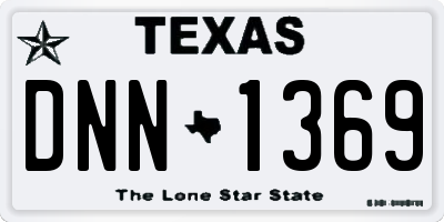 TX license plate DNN1369