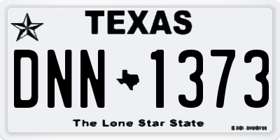TX license plate DNN1373