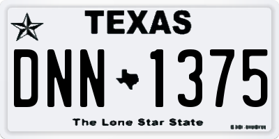 TX license plate DNN1375