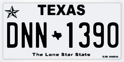 TX license plate DNN1390