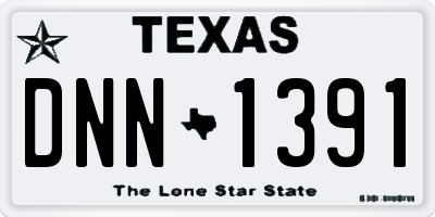 TX license plate DNN1391