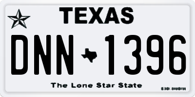 TX license plate DNN1396