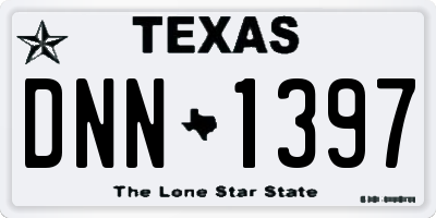 TX license plate DNN1397