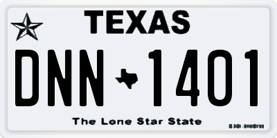 TX license plate DNN1401