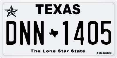 TX license plate DNN1405