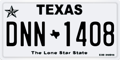 TX license plate DNN1408