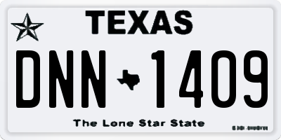 TX license plate DNN1409