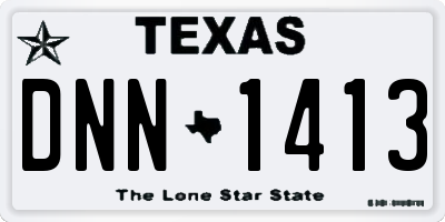 TX license plate DNN1413