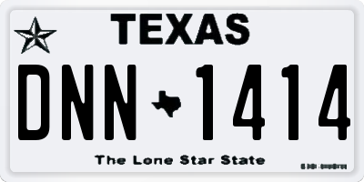 TX license plate DNN1414