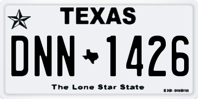 TX license plate DNN1426