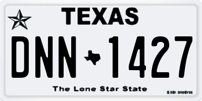 TX license plate DNN1427