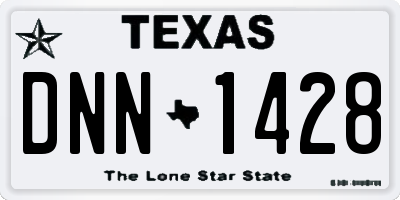 TX license plate DNN1428