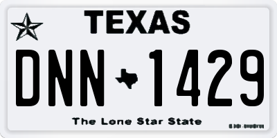 TX license plate DNN1429