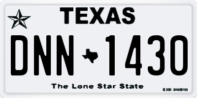 TX license plate DNN1430