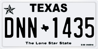 TX license plate DNN1435